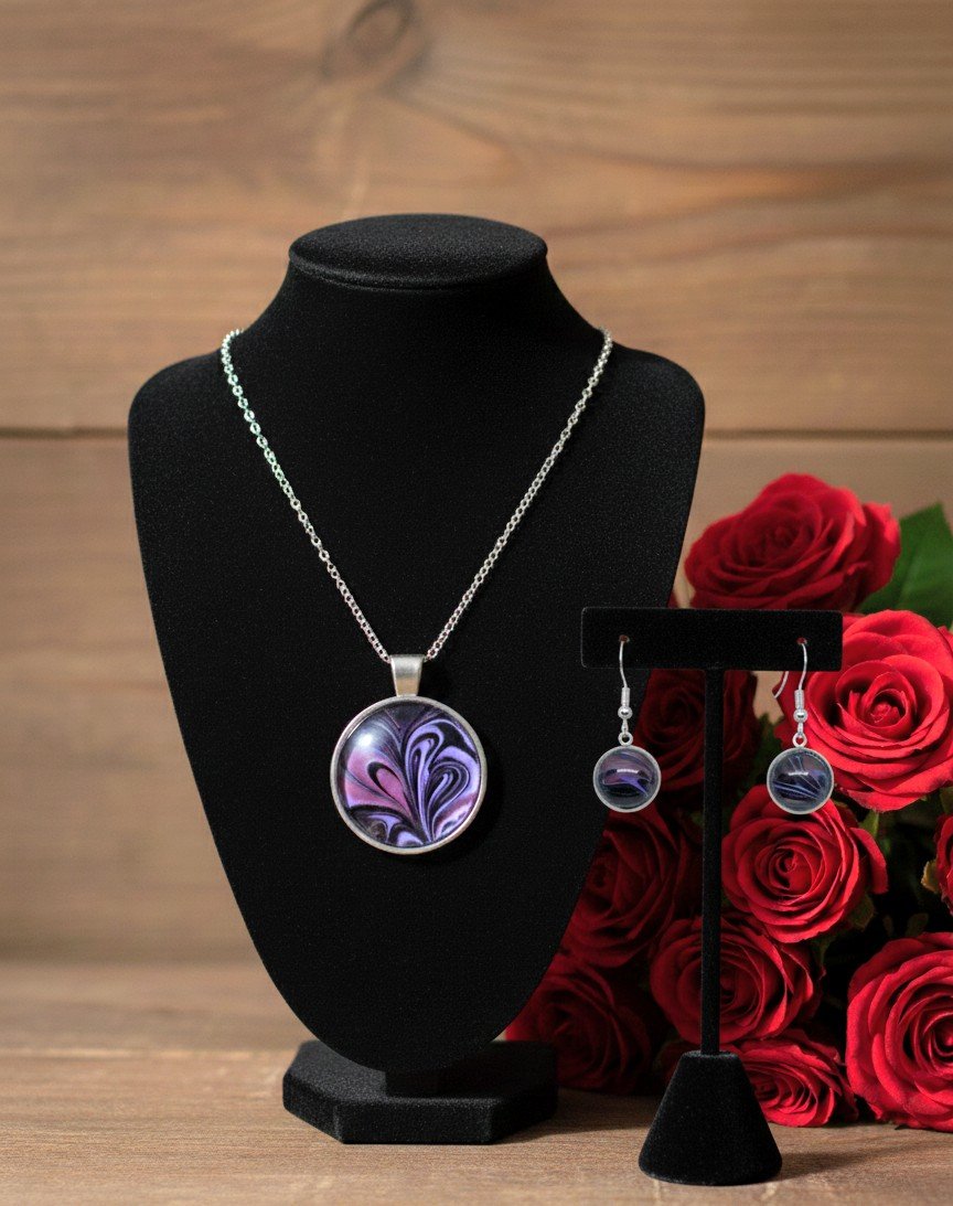 Pendentifs en peinture acrylique – Image 4