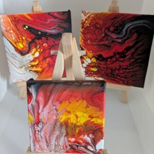 Mini tableaux 10×10 cm ( avec chevalet )