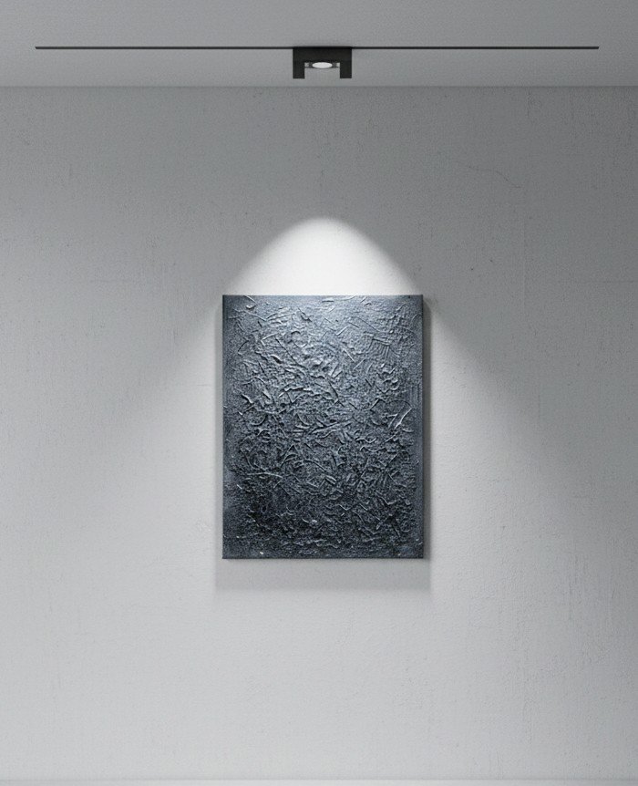 STERLING - Par Norbert CHIAPPERIN Magnifique tableau abstrait en peinture acrylique texturé avec relief Finition vernis brillant. Châssis entoilé de qualité - 30 x 40 cm. Toile coton